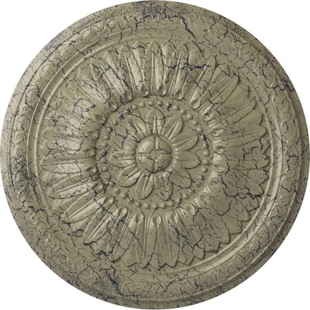 Ekena Millwork Temple Ceiling Medallion (Fits Canopies up to 9 1/4"), 24"OD x 1 5/8"P, Castle Stone Crackle CM24TECSC